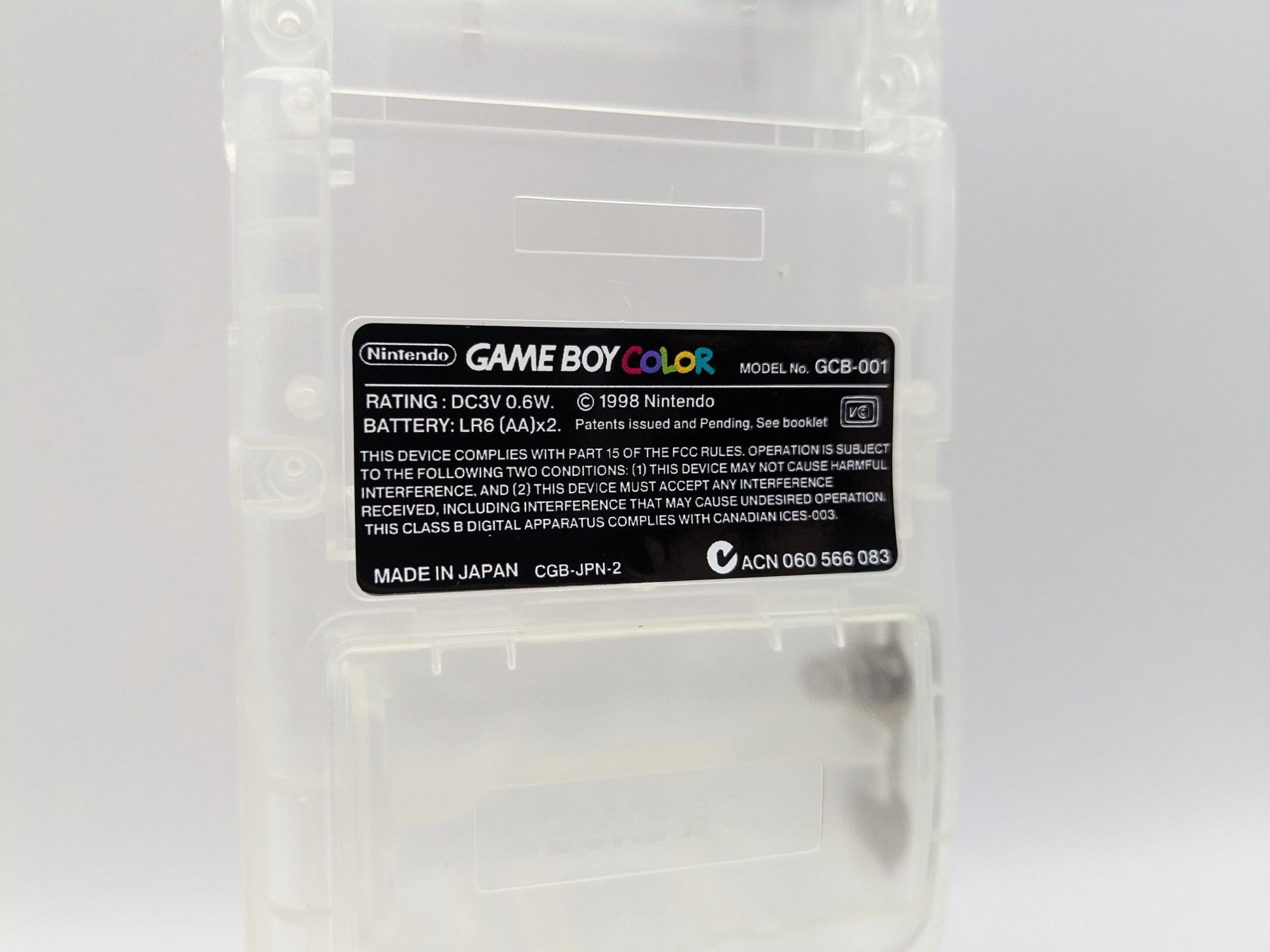 Gameboy Color label sticker Black