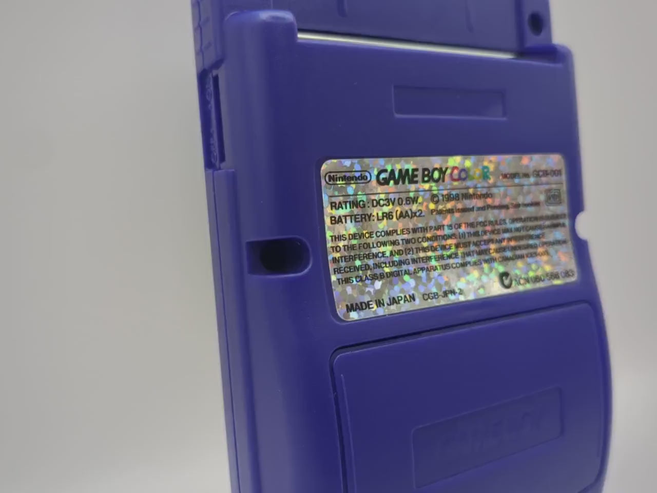 Gameboy Color label sticker Glitter Holographic