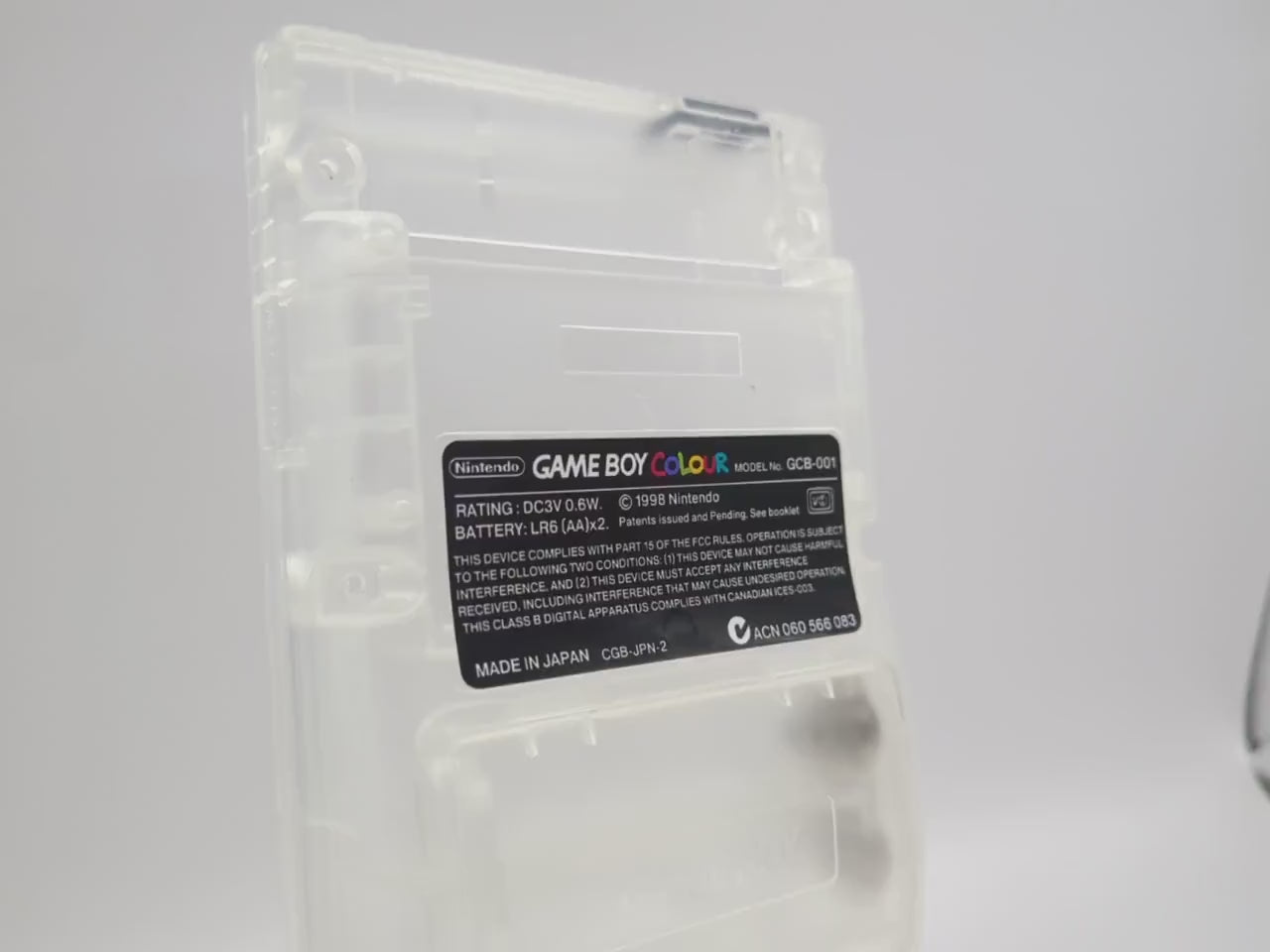 Gameboy Colour label sticker Black (UK Spelling)